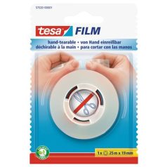   TESA Ragasztószalag, kézzel téphető, 19 mm x 25 m, TESA "Tesafilm", átlátszó