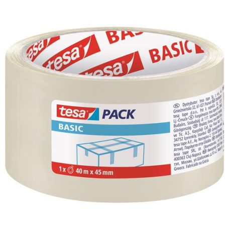 TESA Csomagolószalag, 45 mm x 40 m, TESA "tesapack® Basic", átlátszó