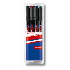   EDDING Alkoholos marker készlet, OHP, 1 mm, EDDING "142 M", 4 különböző szín