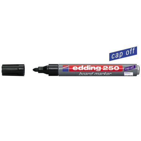 EDDING Tábla- és flipchart marker, 1-3 mm, kúpos, EDDING "250", fekete