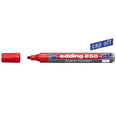 EDDING Tábla- és flipchart marker, 1-3 mm, kúpos, EDDING "250", piros