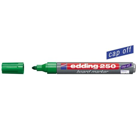 EDDING Tábla- és flipchart marker, 1-3 mm, kúpos, EDDING "250", zöld