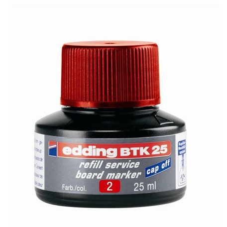 EDDING Utántöltő tábla- és flipchart markerhez, EDDING "BTK 25", piros