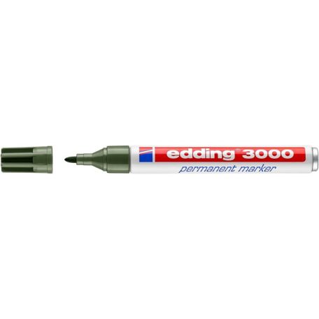 EDDING Alkoholos marker, 1,5-3 mm, kúpos, EDDING "3000", olívazöld