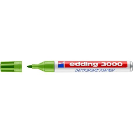EDDING Alkoholos marker, 1,5-3 mm, kúpos, EDDING "3000", világoszöld