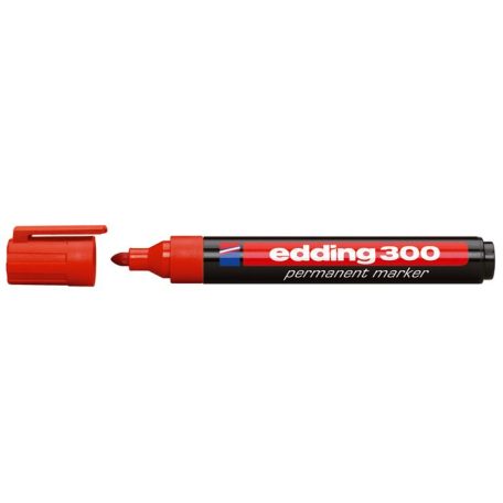 EDDING Alkoholos marker, 1,5-3 mm, kúpos, EDDING "300", piros