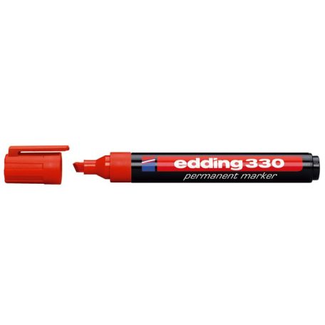 EDDING Alkoholos marker, 1-5 mm, vágott, EDDING "330", piros