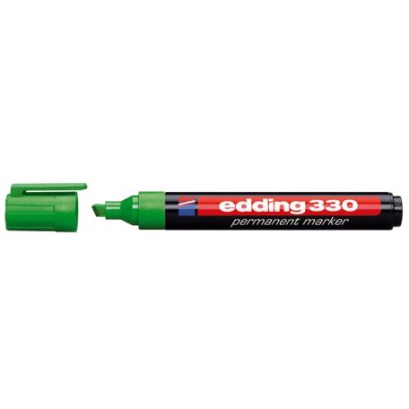 EDDING Alkoholos marker, 1-5 mm, vágott, EDDING "330", zöld