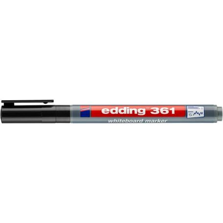 EDDING Tábla- és flipchart marker, kúpos, 1 mm, EDDING "361", fekete
