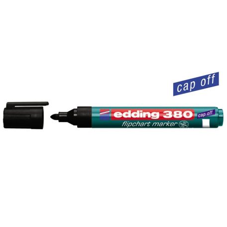 EDDING Flipchart marker, 1,5-3 mm, kúpos, EDDING "380", fekete