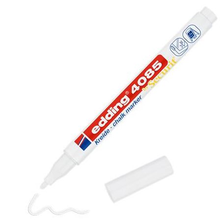 EDDING Krétamarker, 1-2mm, kúpos, EDDING "4085", fehér