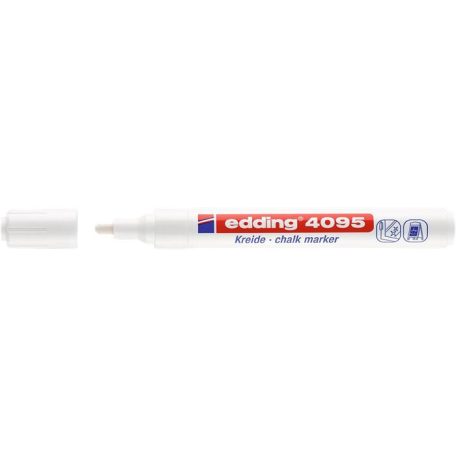 EDDING Krétamarker, 2-3 mm, kúpos, EDDING "4095", fehér