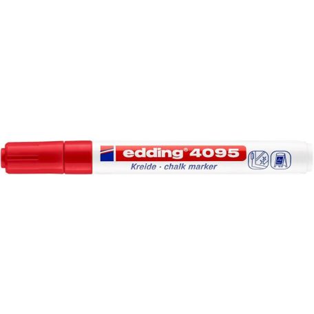 EDDING Krétamarker, 2-3 mm, kúpos, EDDING "4095", piros