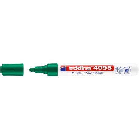 EDDING Krétamarker, 2-3 mm, kúpos, EDDING "4095", zöld
