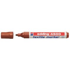   EDDING Textilmarker, 2-3 mm, kúpos, EDDING "4500", barna
