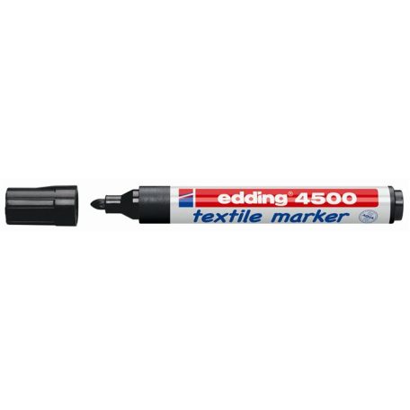 EDDING Textilmarker, 2-3 mm, kúpos, EDDING "4500", fekete