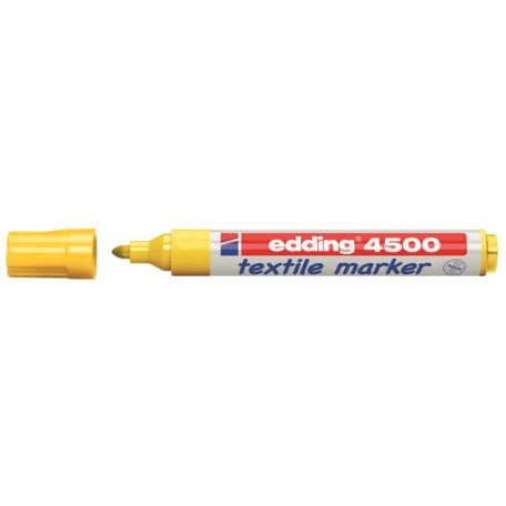 EDDING Textilmarker, 2-3 mm, kúpos, EDDING "4500", sárga