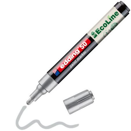EDDING Lakkmarker, 2-3 mm, EDDING "50", ezüst