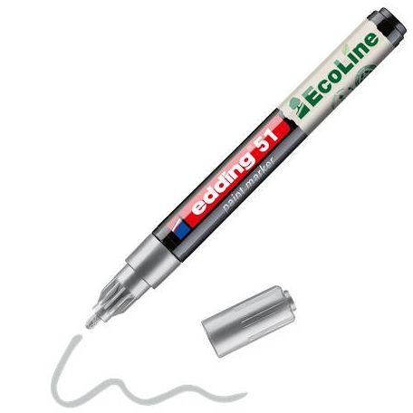 EDDING Lakkmarker, 1-2 mm, EDDING "51", ezüst