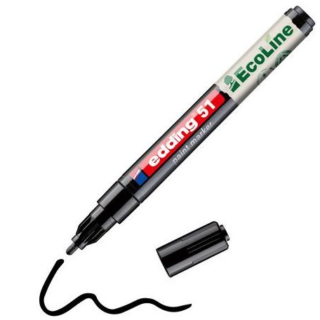 EDDING Lakkmarker, 1-2 mm, EDDING "51", fekete