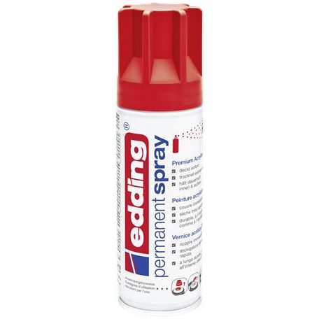 EDDING Akrilfesték spray, 200 ml, EDDING "5200", matt piros