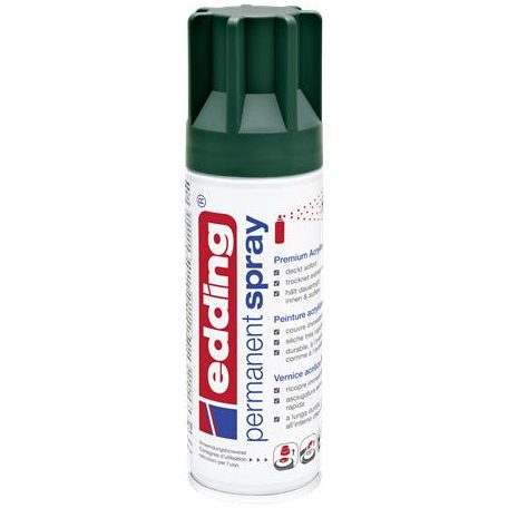 EDDING Akrilfesték spray, 200 ml, EDDING "5200", matt sötétzöld