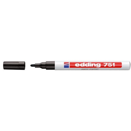 EDDING Lakkmarker, 1-2 mm, EDDING "751", fekete