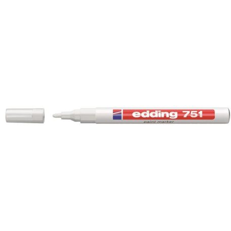 EDDING Lakkmarker, 1-2 mm, EDDING "751", fehér