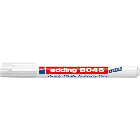 EDDING Alkoholos marker, 1-3 mm, kúpos, ipari, EDDING "8046", fehér