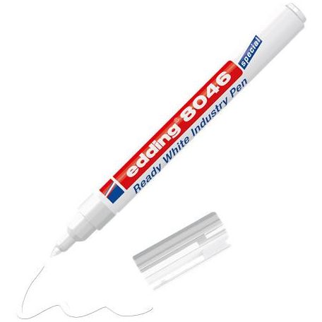 EDDING Alkoholos marker, 1-3 mm, kúpos, ipari, EDDING "8046", fehér