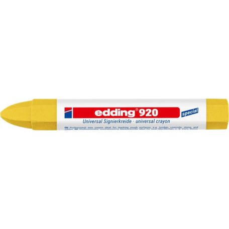 EDDING Viaszkréta, univerzális, EDDING "920", sárga