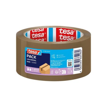 TESA Csomagolószalag, 50 mm x 66 m, TESA "Pack Universal", barna