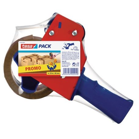 TESA Csomagzáró gép, 48 mm x 50 m „Strong” csomagolószalaggal, TESA "57395"