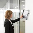 DJOIS Bemutatótábla tartó, fali, A4, 10 db bemutatótáblával, DJOIS "Veo", ezüst-fekete