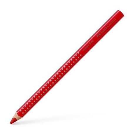 FABER-CASTELL Színes ceruza, háromszögletű, FABER-CASTELL "Grip 2001 Jumbo", piros