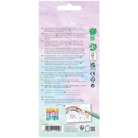 FABER-CASTELL Színes ceruza készlet, hatszögletű, FABER-CASTELL"Unikornis" 10+3 különböző szín
