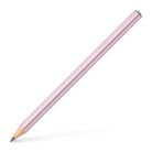 FABER-CASTELL Grafitceruza, B, háromszögletű, FABER-CASTELL "Sparkle Jumbo",  metál rózsaszín