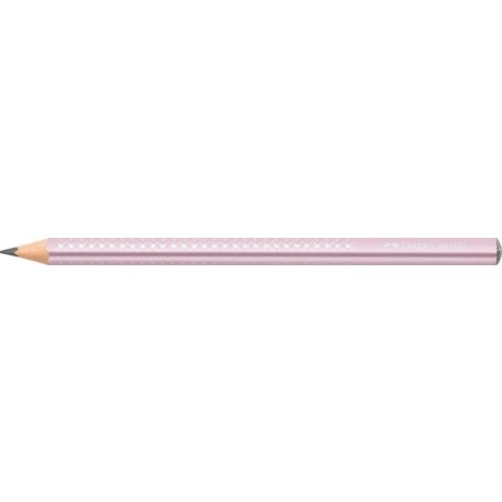 FABER-CASTELL Grafitceruza, B, háromszögletű, FABER-CASTELL "Sparkle Jumbo",  metál rózsaszín