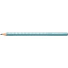 FABER-CASTELL Grafitceruza, B, háromszögletű, FABER-CASTELL "Sparkle Jumbo",  metál óceánkék