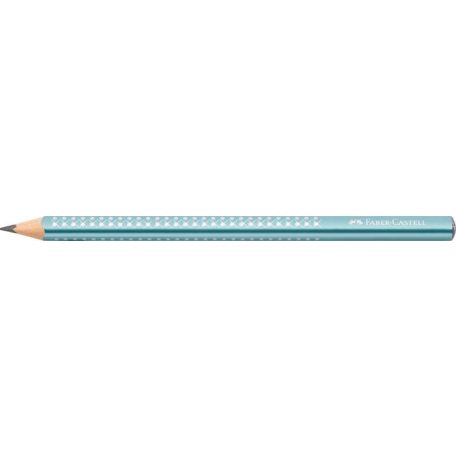 FABER-CASTELL Grafitceruza, B, háromszögletű, FABER-CASTELL "Sparkle Jumbo",  metál óceánkék