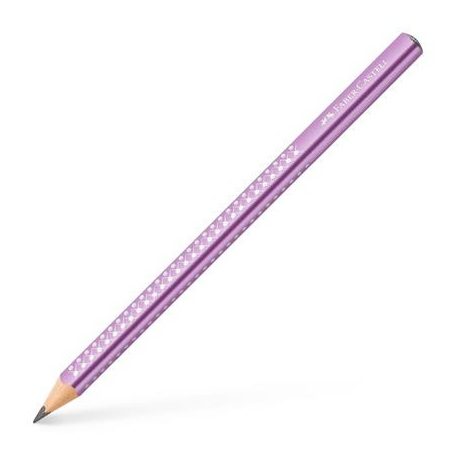 FABER-CASTELL Grafitceruza, B, háromszögletű, FABER-CASTELL "Sparkle Jumbo",  metál lila
