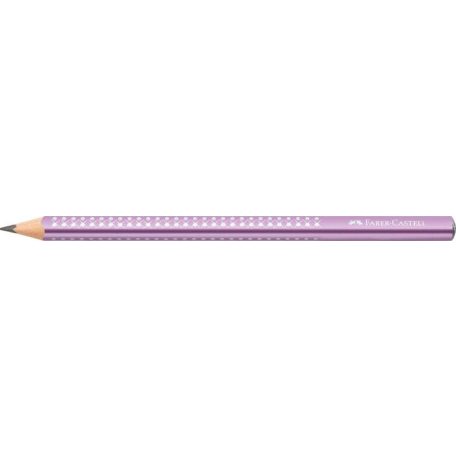 FABER-CASTELL Grafitceruza, B, háromszögletű, FABER-CASTELL "Sparkle Jumbo",  metál lila
