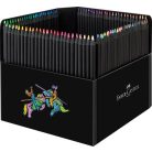 FABER-CASTELL Színes ceruza készlet, háromszögletű, FABER-CASTELL "Black Edition",  100 különböző szín