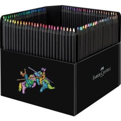   FABER-CASTELL Színes ceruza készlet, háromszögletű, FABER-CASTELL "Black Edition",  100 különböző szín