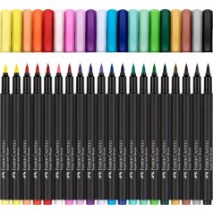   FABER-CASTELL Ecsetirón készlet, FABER-CASTELL "Black Edition", 20 különböző szín