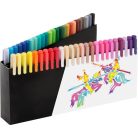 FABER-CASTELL Ecsetirón készlet, tartóval, FABER-CASTELL "Black Edition", 50 különböző szín