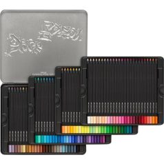   FABER-CASTELL Színes ceruza készlet, háromszögletű, fémdobozban, FABER-CASTELL "Black Edition", 100 különböző szín