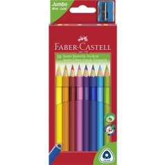  FABER-CASTELL Színes ceruza készlet, háromszögletű, FABER-CASTELL "Jumbo", 10 különböző szín