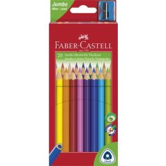   FABER-CASTELL Színes ceruza készlet, háromszögletű, FABER-CASTELL "Jumbo", 20 különböző szín