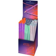   FABER-CASTELL Grafitceruza display, B, háromszögletű, FABER-CASTELL "Grip 2001 Flow", vegyes színek